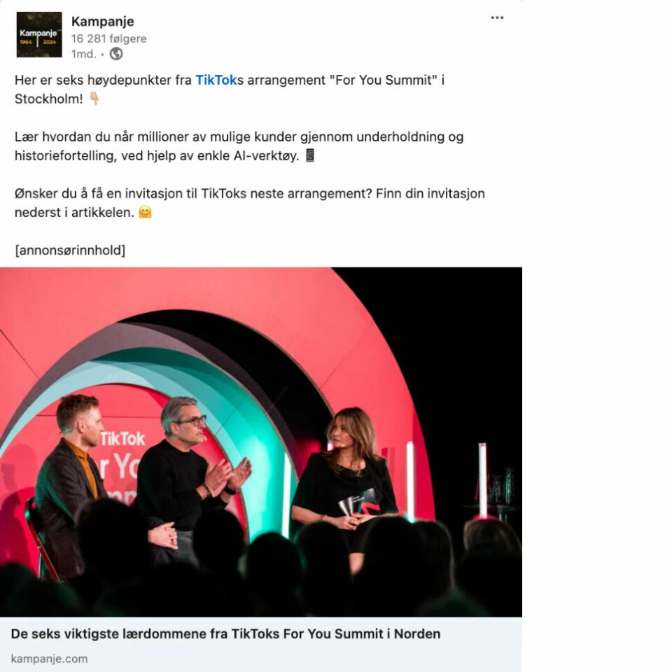 Artikkel delt på LinkedIn og Facebook Artikkel delt på LinkedIn og Facebook