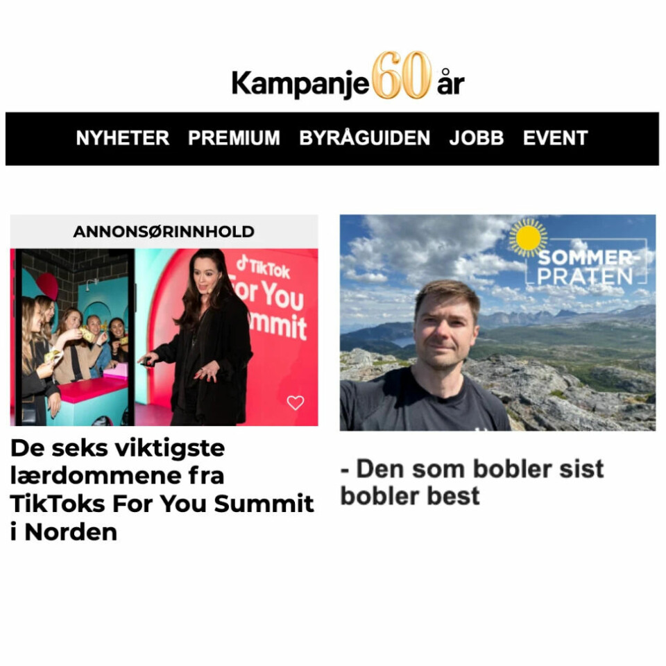 Artikkel i nyhetsbrev