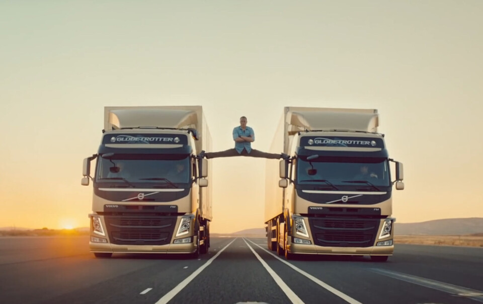 YouTube-hit: Jean-Claude Van Dammes imponerende spagat er en sentral del av Forsman & Bodenfors' vinnerkampanje for Volvo.