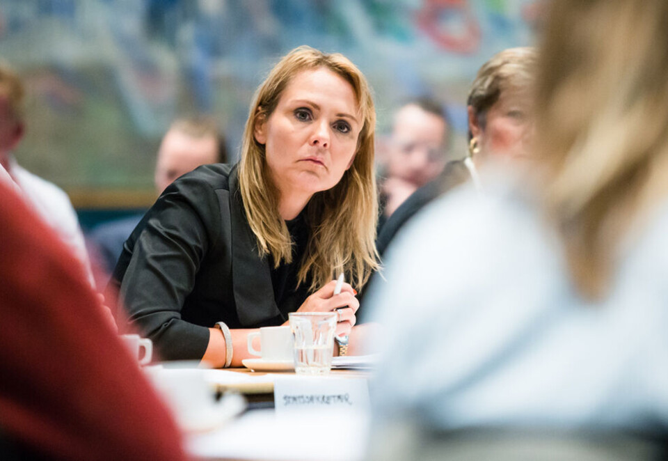 Foreslo kutt: Kulturminister Linda Hofstad Helleland foreslo et nettokutt på 18,7 millioner kroner i pressestøtten. Foto: Audun Braastad/NTB Scanpix.
