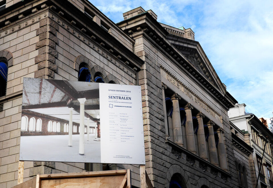 Bygger kulturhus: Sparebankstiftelsen DNB åpner nytt kulturhus 1. mars i det gamle hovedbygget til Christiania Sparebank i Øvre Slottsgate med øvings- og produksjonslokaler, scener og arbeidsplasser for opp mot 350 kulturarbeidere.