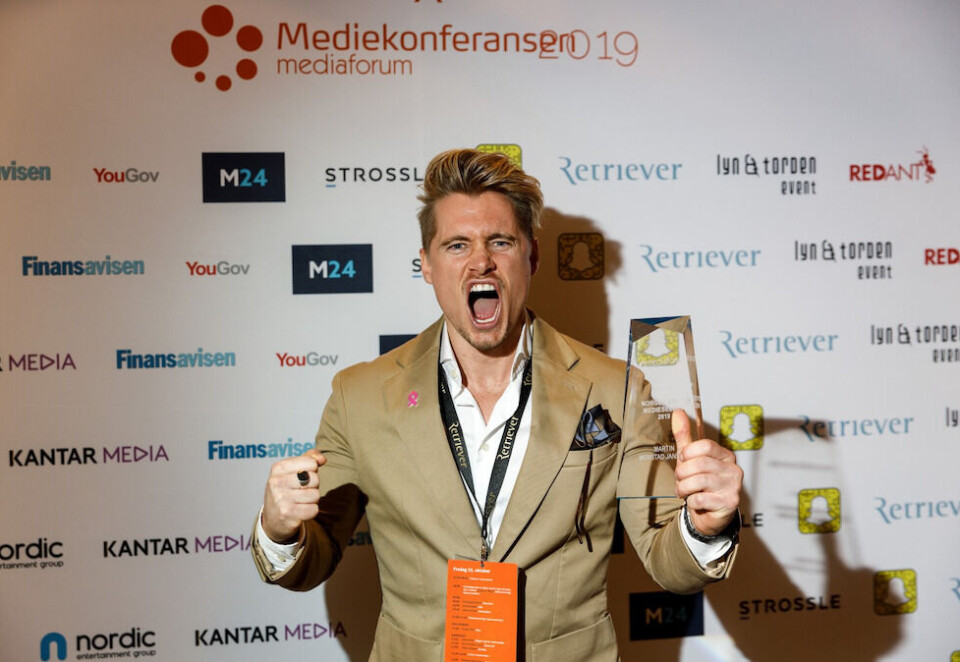 NORGES BESTE MEDIESELGER: Martin Wenstad stakk av med prisen i 2019. I år er han juryleder når Norges Beste Medieselger i 2021 skal kåres.