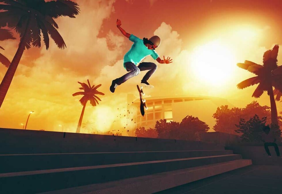 Skatespill: Her ser du hvordan det er å skate rundt i Skate City. Spillet er utviklet av norske Agens.
