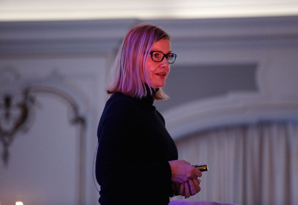 Bygger mediehus: Coops markedsdirektør Aud Lundstad var på Content marketing-dagen 2017 for å fortelle om hvordan innholdsproduksjon skal gi flere kunder til deres butikker, men det er ikke denne satsingen som ligger bak den voldsomme veksten i medieinvesteringer. Foto: Eivor Eriksen.