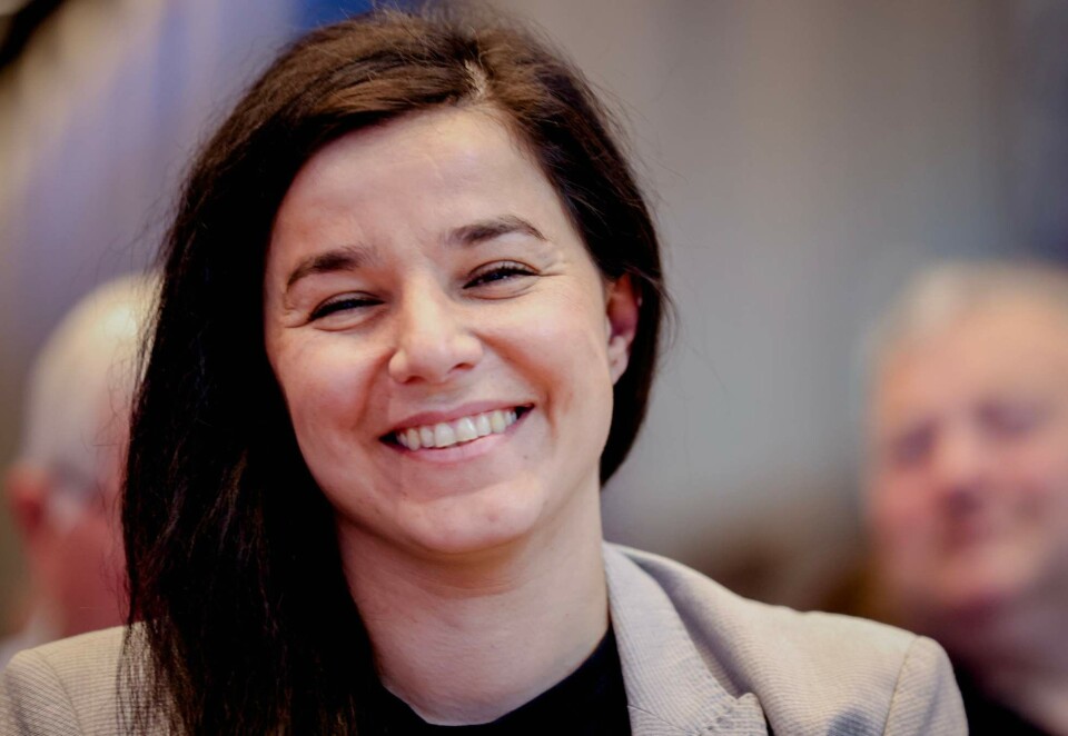 Presidentbytte: Zaineb Al-Samarai slo sittende president Berit Kjøll i valget av ny idrettspresident. Her er seieren et faktum på tinget i Bergen søndag. Foto: Geir Olsen/NTB