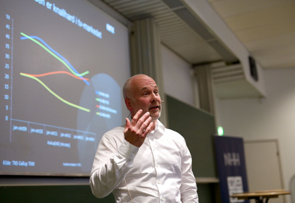 Som bestilt: SNFs rapport kommer som bestilt for NRK-sjef Thor Gjermund Eriksen, kort tid før regjeringens NRK-melding skal legges frem. Foto: Bjørn Erik Larsen.