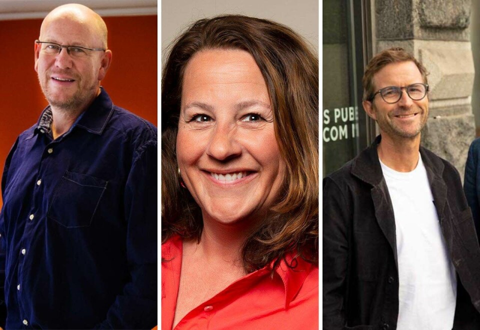 Har tatt ulike grep: Kjetil Try (til venstre) har kuttet årsverk i Try-konsernet. Mediacom-sjef Britt Skjeppestad har innført en ansettelsesstopp med noen unntak. Peder Mittet tror på vekst i 2023. Det gjør også andre byråledere Kampanje har snakket med.