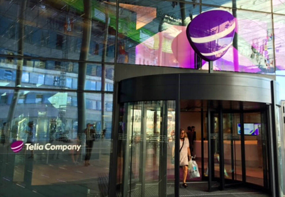 Mer lilla: Lilla er gjennomgangsfargen i den nye Telia-merkevaren som her ved hovedkontoret i Sverige.