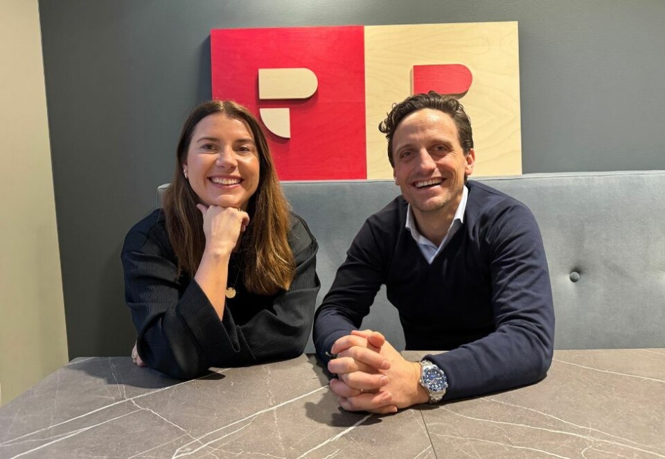 Den nye kundesjefen i Spenn, Kine Bergseth ved siden av leder i Spenn. Christoffer Sundby. Foto: Spenn