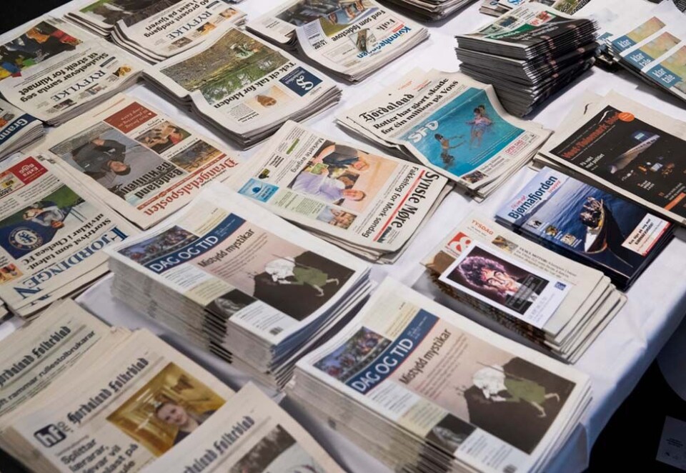 Taper på korona: Lokalavisene taper inntekter fra annonser på grunn koronakrisen, viser en undersøkelse blant medlemmene i Landslaget for lokalaviser (LLA). Foto: Berit Roald / NTB scanpix