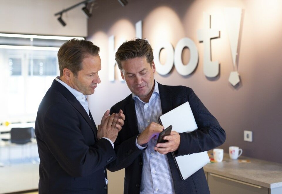 Kahoot-topper: Kahoot-toppene Lars Erik Grønntun og Eilert Hanoa bruker verken reklamebyråer eller mediebyråer. - Tradisjonell markedsføring prioriteres ikke på samme måte som virksomheter som må «kjøpe» seg markedsandeler, sier Grønntun. Foto: Kahoot