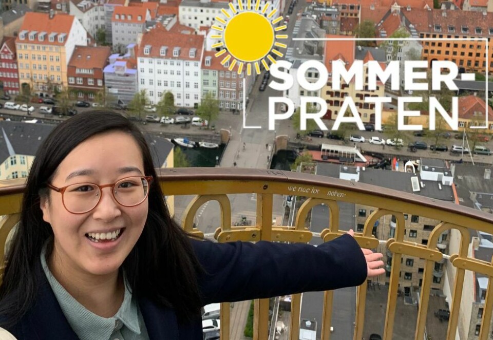 Reise-selfie: VG-journalist fikk nylig omtale i engelske The Sun i forbindelse med en video hun la ut på TikTok. - Journalistikk på TikTok kan både være underholdende, effektiv og med et stort potensial til å nå veldig mange, sier Xueqi Pang her på reise i København for anledningen. Foto: Privat.