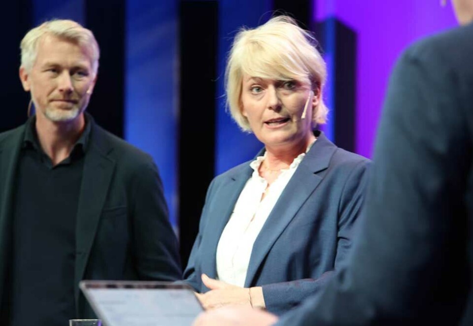 Debuterte: Den nye kringkastingssjefen i NRK, Vibeke Fürst Haugen, har bare hatt fire dager i jobben, men måtte kaste seg ut i det store TV-toppmøte under Nordiske mediedager i Bergen. Foto: Eivor Eriksen.