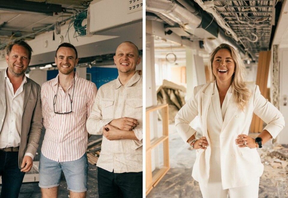 Samla: Ole-Andreas Løvland, Sondre R. Sandhaug, Stian Sagholen og Thea Valentine Vonka går sammen og starter opp klyngekollektivet Samla. - Klyngen skal være et springbrett for nye, unge og sultne kreative krefter som vil opp og frem, sier en av gründerne bak satsingen. Foto: Robin Bøe