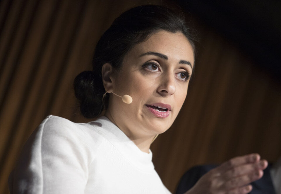 Vekker oppsikt: Arbeiderpartiets nestleder Hadia Tajik (35) er blitt kjæreste med Dagens Næringslivs tidligere politiske journalist Kristian Skard (46). Intervjuet i VG vekker oppsikt. Foto: NTB Scanpix.