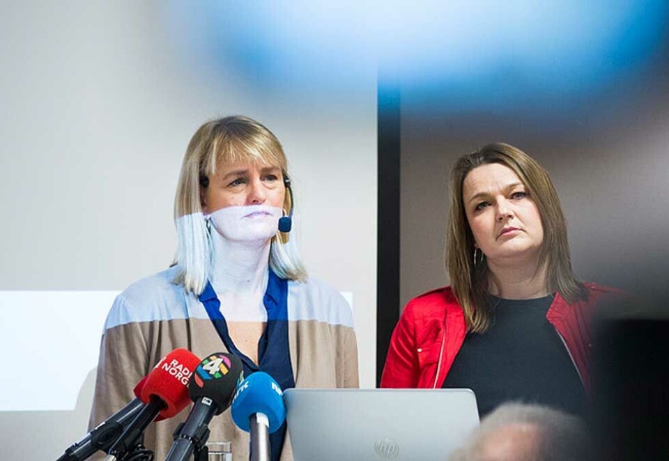 Forhandlet på overtid: MBL-sjef Randi Øgrey og NJ-leder Hege Iren Frantzen. Partene har nå kommet til enighet, etter forhandlinger på overtid. - Forhandlingsløsningen er tilpasset den utfordrende situasjonen bransjen står i, sier NJ.