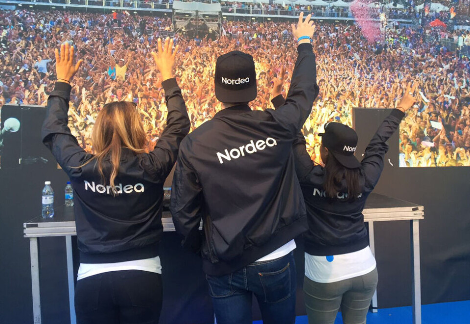 Sponser musikkfestival: Nordea sponset for første gang musikkfestivalen Findings i Oslo i helgen. Storbanken ønsker å styrke seg i kampen om de unge kundene.