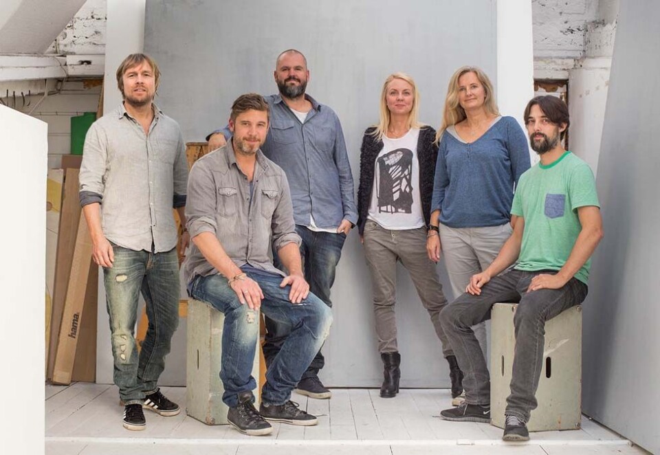 Oppstarts-gjengen: Det var disse seks «utbryterne» fra Try som startet Pol i 2013. Fra venstre: Petter Bryde, Thorbjørn Ruud, Stian Johansen, Janne Brenda Lysø, Monika Augustsson og Ole Jakob Bøe Skattum. Foto: Pol