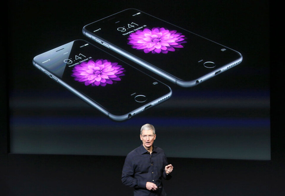 Har hatt eventyrlig vekst: Men nå er bremsene på for Apple, som for første gang på flere har har en kvartalsvis lavere omsetning i årets tre første måneder. Foto: Reuters.