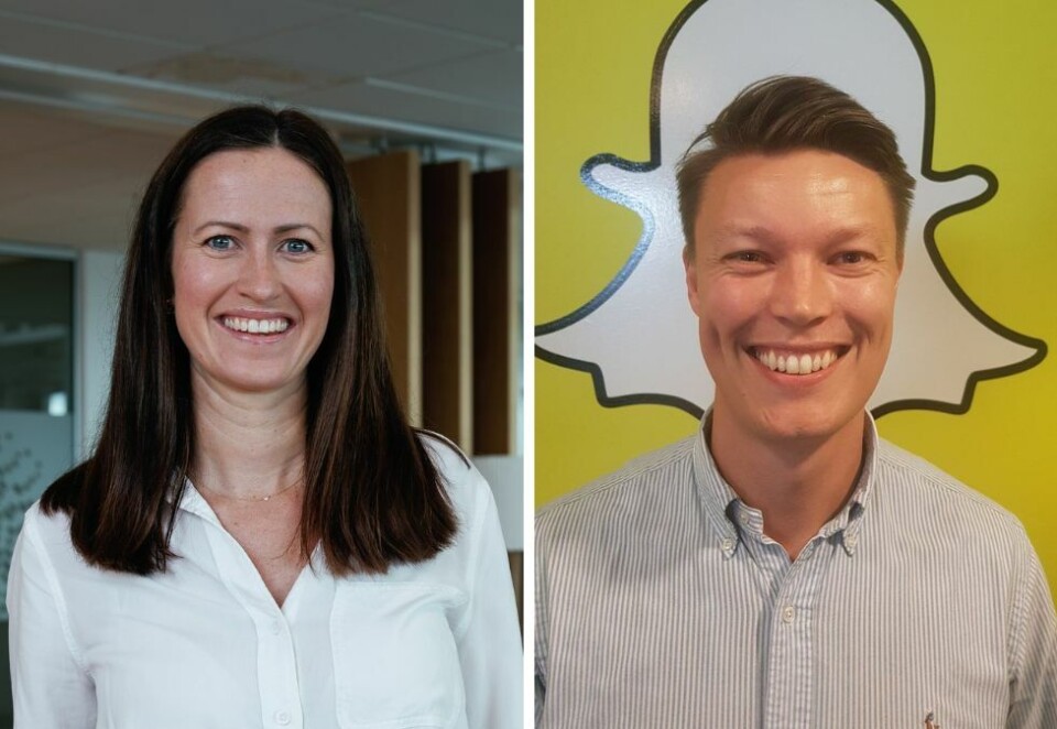 Samarbeid: Steffen Rabben, slagssjef i Snap Nordic og Marie Mostad, daglig Leder i inzpire.me, skal jobbe i partnerskap fremover.