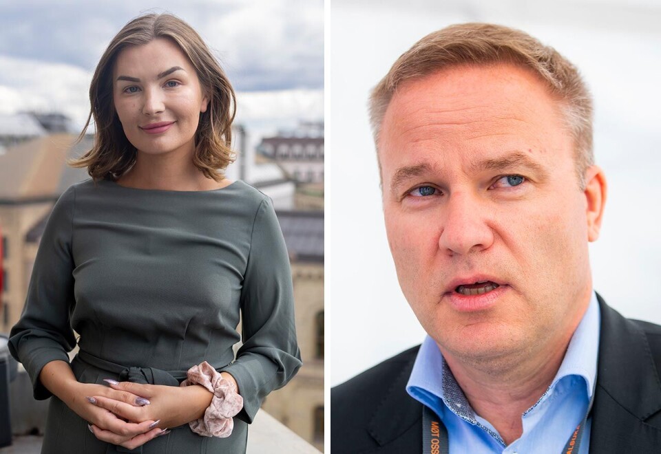 Blør abonnenter: Etter at tidligere redaktør Helge Lurås (til høyre i bildet) fikk sparken har Resett mistet nær 600 abonnenter. Konstituert redaktør Maria Zähler skjøtter nå tømmene i det alternative nettstedet. Av det Kampanje kan erfare skal selskapet være i en «veldig kritisk» situasjon.