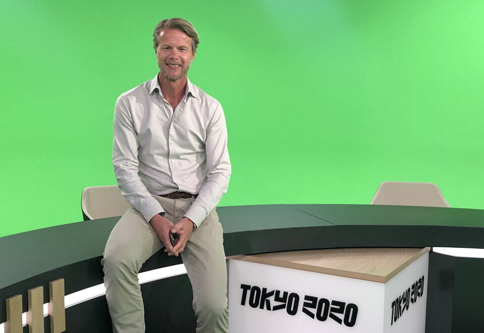 Slutter: Morten Johannessen har fått med seg tre olympiske leker som sportsdirektør i Warner Bros. Discovery. Her er han innom det norske OL-studioet i 2021, da Tokyo var vertsnasjon for sommerlekene midt i koronapandemien. Foto: Dag Robert Jerijervi