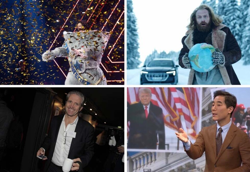 Blant årets mest leste: I denne saken har Kampanje samlet våre tre mest leste saker hver måned i 2021. Listen inkluderer blant annet nyheter om «Maskorama», en reklamefilm fra Audi, Fredrik Solvang i kringkastingsrådet og det tragiske dødsfallet til Nils Røang. Foto øverst fra venstre: NTB, Audi, NRK og Eivor Eriksen.