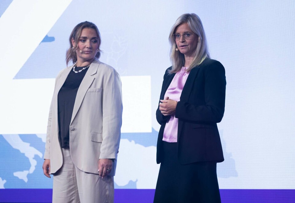 Mister nettlesere: Nyhetsanker Mariel Mellingen og nyhetsredaktør Karianne Solbrække avbildet på TV 2s høstlansering tidligere i år. Foto: Espen Solli/TV 2