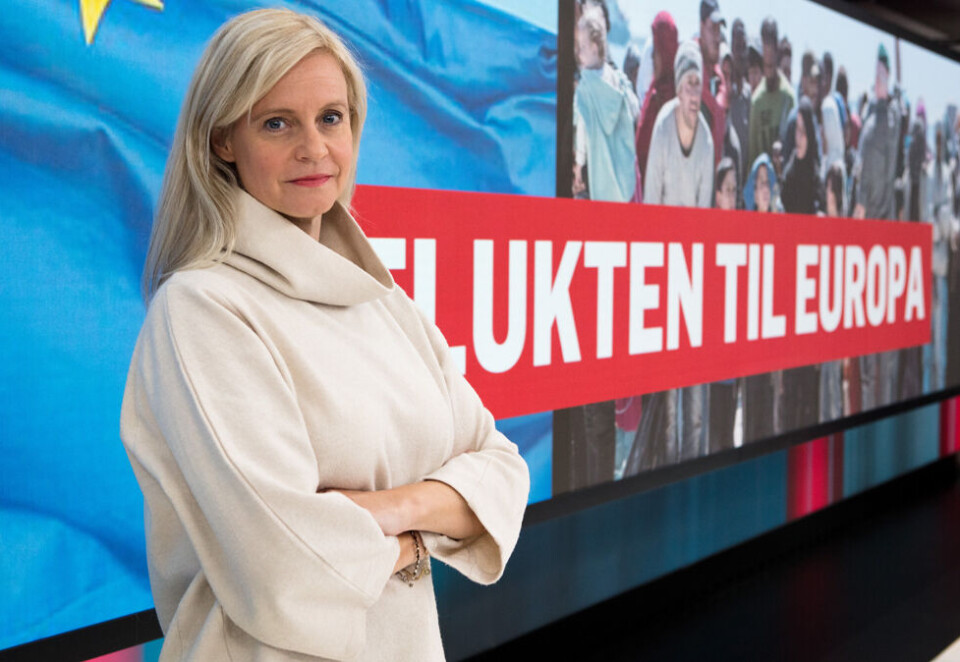 Blir ikke saksøkt: Per Sandberg refser TV 2 for et intervju de gjorde med Siv Jensen i august, men nyhetsredaktør Karianne Solbrække (bildet) slipper søksmål. Foto: TV 2.