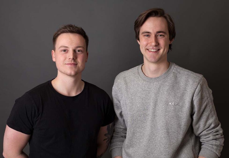 Ungt kreatørteam: Studentene Marcus Hassel og Torkel Skjolden er byråets første ansettelser etter at Tore Woll forlot byrået for å starte 'Tante Randi'.