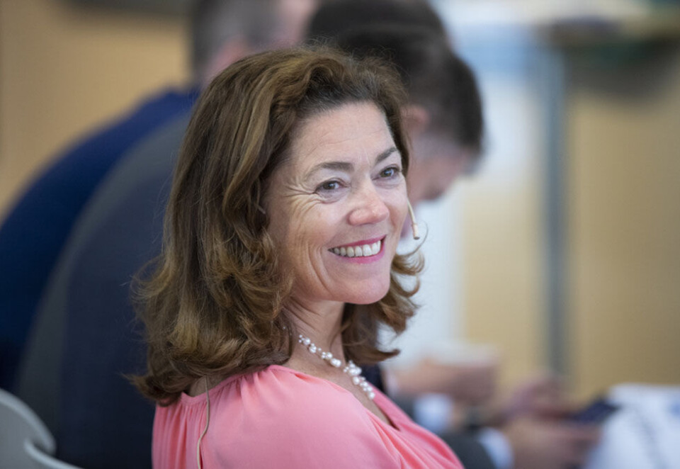 Kan smile bredt: Konsernsjefen i Schibsted, Kristin Skogen Lund, fikk bedre betalt i koronaåret 2020 enn for to år siden og kan smile godt over en økning i samlet godtgjørelse på 1,5 millioner kroner. Foto: Scanpix.