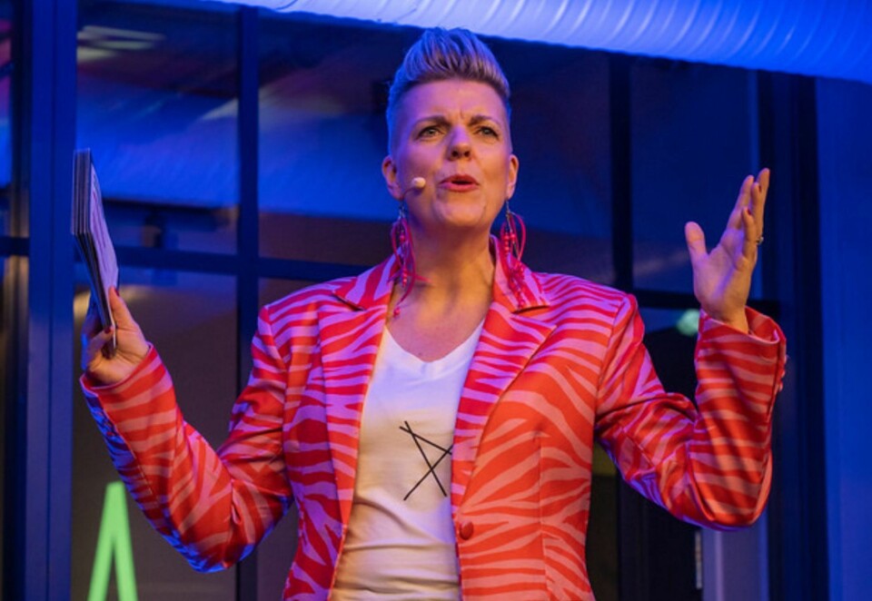 Bransjens beste stillingstittel?Linn Mevold er tidligere innholdsleder i Apriil. Nå får hun en stillingstittel som rommer mye mer. Her er hun avbildet på Apriil-husets åpningsfest. Foto: Apriil