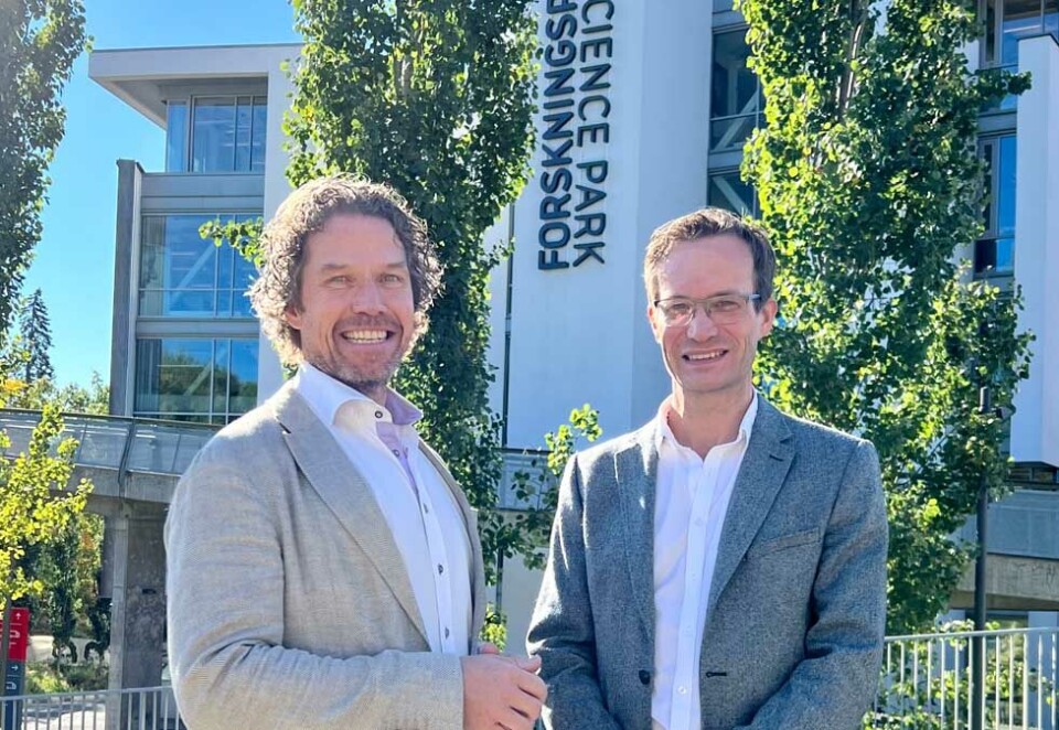 Mønstrer av: Etter noen år på hjemmekontor i Hurtigruten mønstrer Kent Jordet av i Hurtigruten og går om bord i helseteknologiselskapet Ledidi. Her sammen med administrerende direktør, Einar Martin Aandahl.