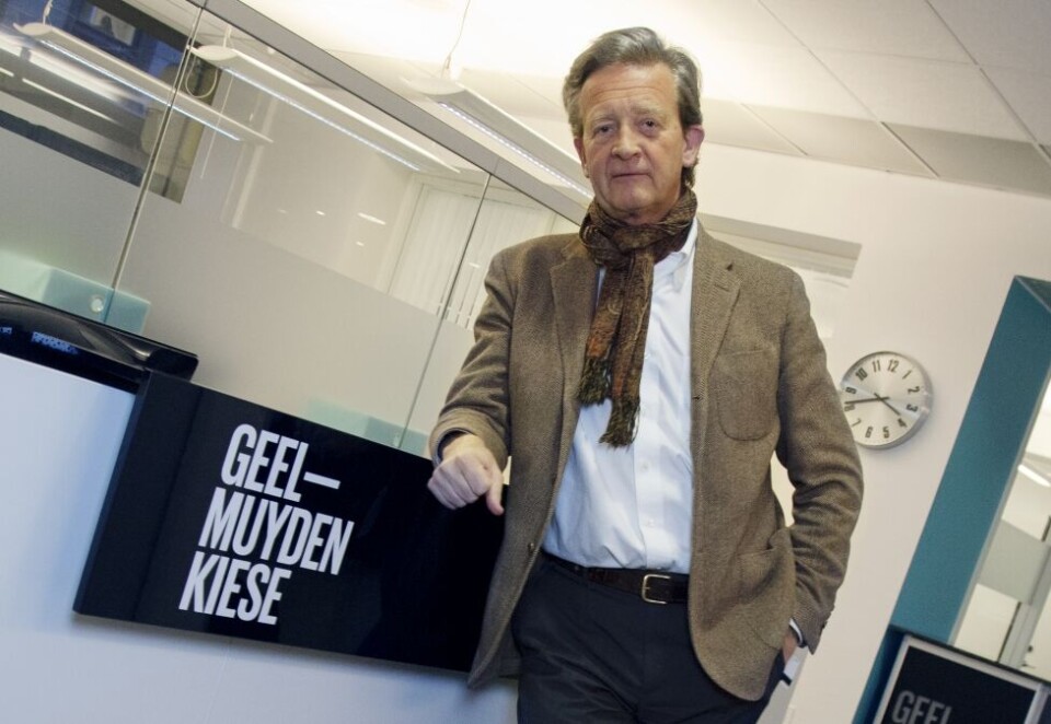 I hardt vær: Det har stormet rundt Hans Geelmuyden de siste dagene etter en debatt om mangfold i kommunikasjonsbransjen. Flere av GK-sjefens uttalelser har falt i dårlig jord og Geelmuyden selv har måtte beklage. Nå reagerer også flere av PR-byråets kunder.