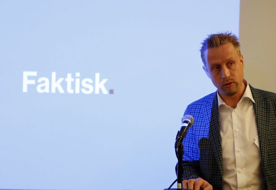 Bredt samarbeid: Kristoffer Egeberg leder Faktisk-redaksjonen, som nå får Amedia og Polaris på eiersiden. Foto: Torstein Bøe/NTB Scanpix.