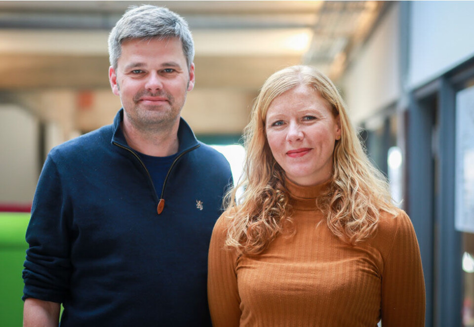 Tar sats i Tyskland: Her er daglig leder i Lytt, Linn Dyveke Wilberg, sammen med ektemann og med-gründer, Njål Hansen Wilberg, under den første uken ved NMA i Hamburg. Foto: Mathias Jäger/Hamburg Startups.