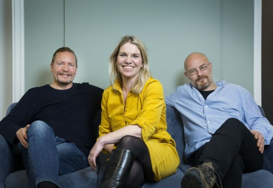 På overgangsmarkedet: Mai-Bente Paulsen, byråleder i Something Good, styrker troppen med Nico Gerrard (venstre) og Pål Drage. - Med det kreative godt på plass handler det nå om å få på plass de andre funksjonene som er så viktig for et byrå med de ambisjonene vi har, sier Paulsen.