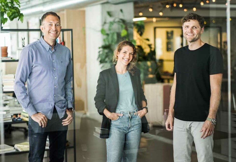 En ny æra: Bård Skjørtorp (til venstre) og Eline Løseth Giskeødegård starter opp i byrået til Øystein Hagen og gjengen i Æra. - Å kunne bruke strategisk innovasjon som tilnærming for å skape bærekraftige forretningsmodeller er sterkt motiverende for meg, sier den tidligere daglige lederen i Los & Co.