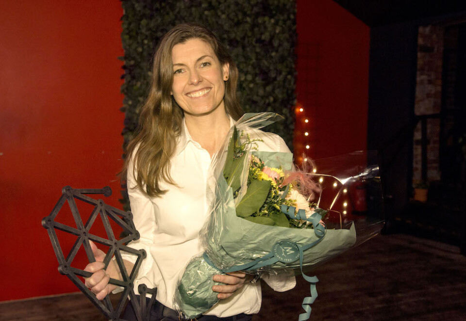 Seier til Tekna: Markedsdirektør i Tekna, Helene Johnsen, stakk av med seieren i kåringen «Årets markedsfører». Prisen ble delt under en digital sending i regi av Markedsføringsforeningen i Oslo. Foto: Eivor Eriksen
