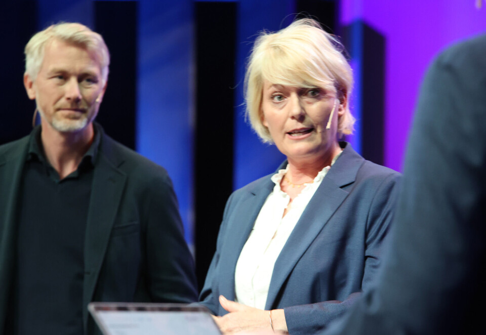 Samarbeider om mesterskap: TV 2-sjef Olav T. Sandnes og NRK-sjef Vibeke Fürst Haugen inngår et tettere samarbeid om verdensmesterskapene i ski og fotball de neste årene.