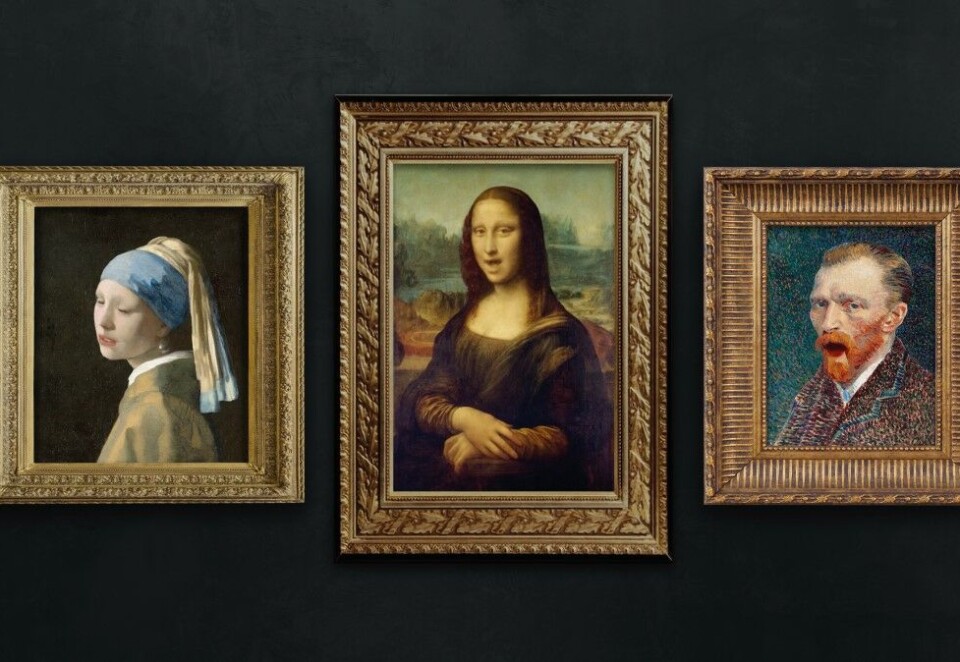 Danmark-entusiast: Mona Lisa og andre kjente kunstverk kommer til live og forklarer hvorfor man burde besøke Danmark i VisitDenmarks nyeste kampanje.