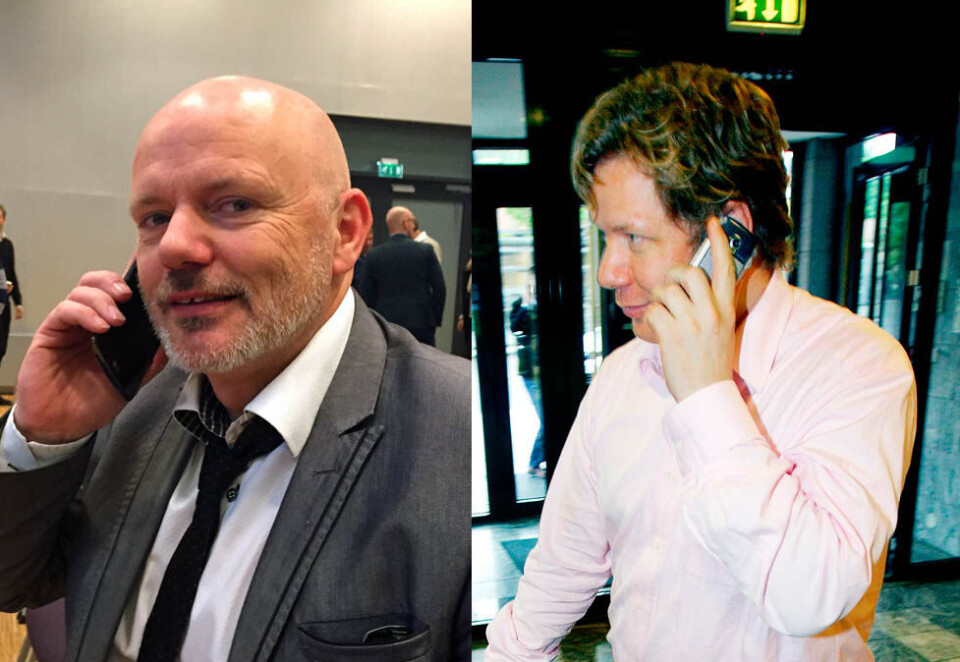 Dealmakere på samme lag: TV 2 samler to av tv-industriens dyktigste forhandlere på samme lag for første gang på 13 år. Sist gang de to jobbet sammen var da Norges Fotballforbund solgte fotballrettighetene for én milliard kroner i 2005. Begge foto: Knut Kristian Hauger.