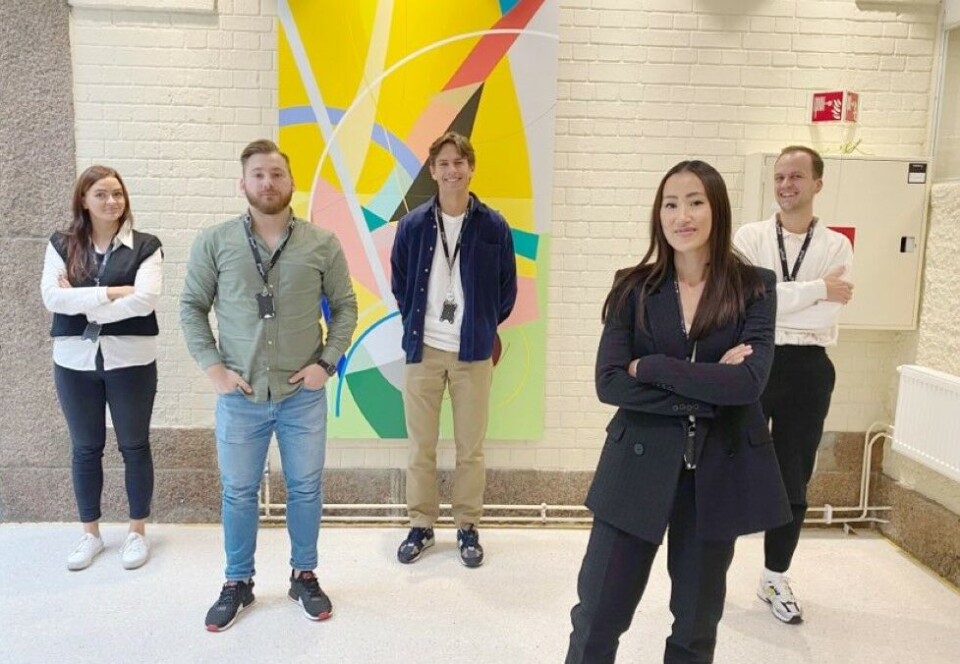 Teamer opp: Group M sikrer seg Gudrun Gudmundsdottir, Anders Gjerdalen, Mathias Moi og Trond Søbstad. Her sammen lederen av programmatisk-gjengen i byrågruppen, Ann Jack.