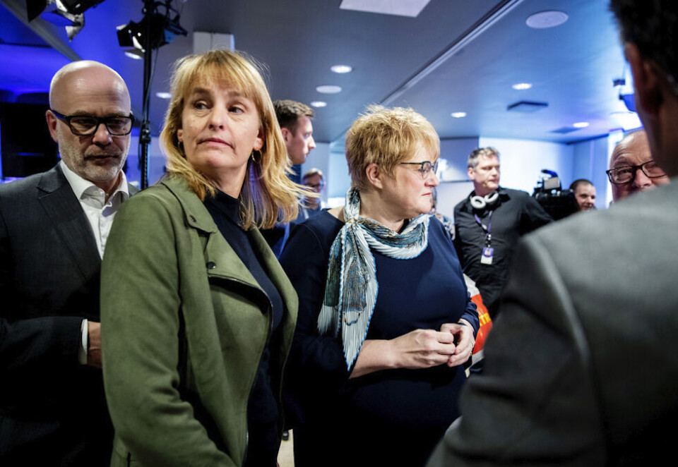 Vil bremse NRK: MBL-sjef Randi S. Øgrey mener NRK-sjef Thor Gjermund Eriksen har fått for frie tøyler på nett. Her er hun med daværende kulturminister Trine Skei Grande ved en tidligere anledning. Foto: NTB