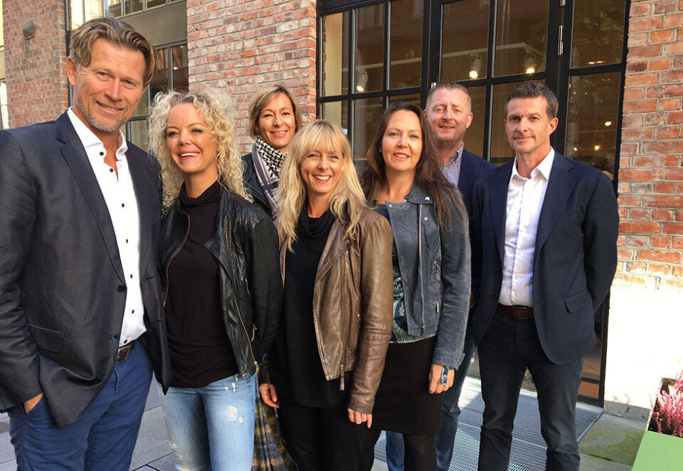 Skal finne gull i sponsormarkedet: Årets jury fra venstre: Rune Bjerke, Linda Nordheim, Camilla Bredesen, Gunn Inger Røkke Ruud, Ann-Kristin Syversen, Thomas Johansen og Vegard Arntsen.