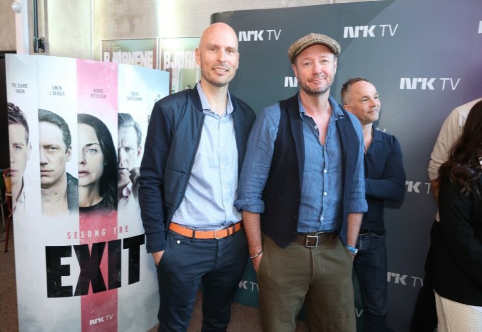 Refses av konkurrentenePetter Testmann-Koch i Fremantle kom i dag med kritikk av juryarbeidet i Gullruten. Her TV-produsentene sammen med «Exit»-regissør Øystein Karlsen som stilte seg bak kritikken. Når møter de motbør fra bransjekolleger og konkurrenter Foto: Eivor Eriksen.