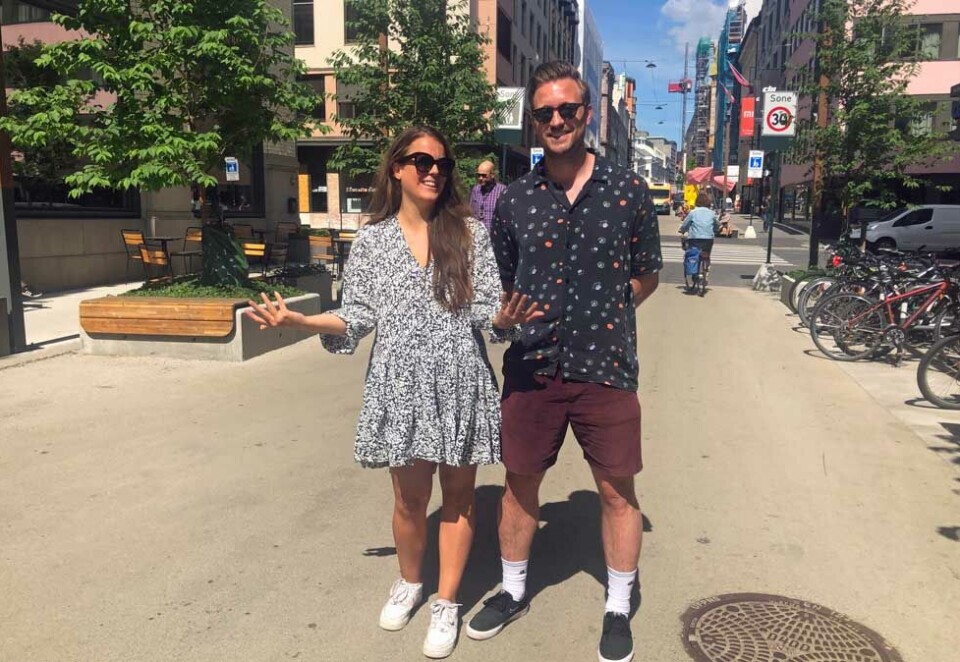 Trakk på gata: Reklameteamet Caroline Riis og Eirik Sørensen måtte feire flere gull og den gjeve «Best in show»-prisen etter årets Gulltaggen på gata i Oslo. - Når man vinner Best in show vil man jo gjerne opp på en scene. Vi savner jo litt det, sier Riis.