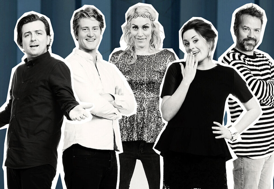 Slutt på moroa: «Underholdningsavdelingen» forsvinner fra tv-skjermen. Foto: NRK.