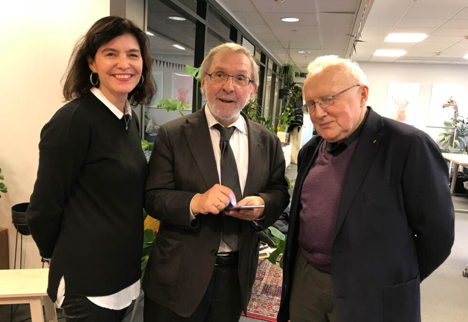 Gode årganger: Om mediene var bedre før eller om de er bedre nå, er spørsmålet som opptar Kjersti Løken Stavrum i den nye episoden av podkasten Tinius Talks. Her sammen med denne ukens gjester, to gode Aftenposten-årganger i Harald Stanghelle og Per Egil Hegge.