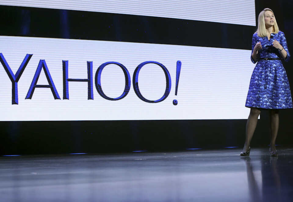 Opphører som eget selskap: Yahoo har eksistert som eget selskap i 20 år, men slås nå sammen med AOL under Verizons eierskap. Yahoo-sjef Marissa Mayer blir værende i selskapet. Foto: Reuters.